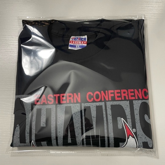 Vintage 1992 Chicago Bulls Eastern Conference Trench Ultra Sz XL NWT - Picture 11 of 11